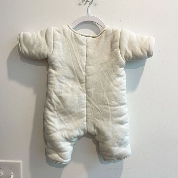 Baby Merlin's Infants White Magic Sleepsuit L 6-9 mos Double Zip Cotton Swaddle - Picture 2 of 9